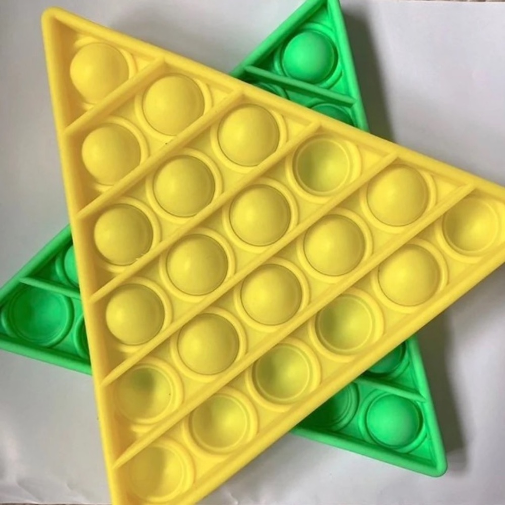 2 triangle Push Pop Fidget Toy new